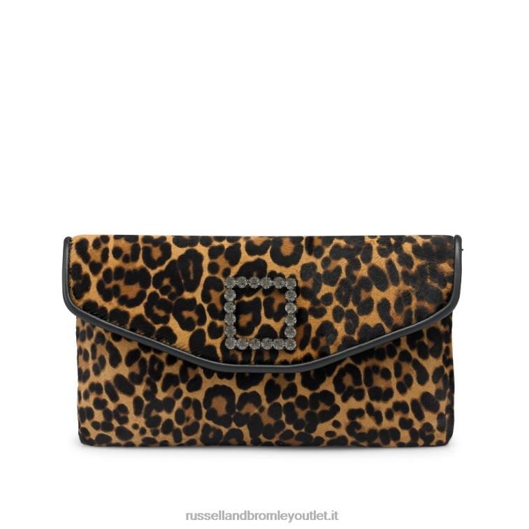 leopardo V0V4J777Russell And Bromley pochette con fibbia impreziosita da pochette gioiello