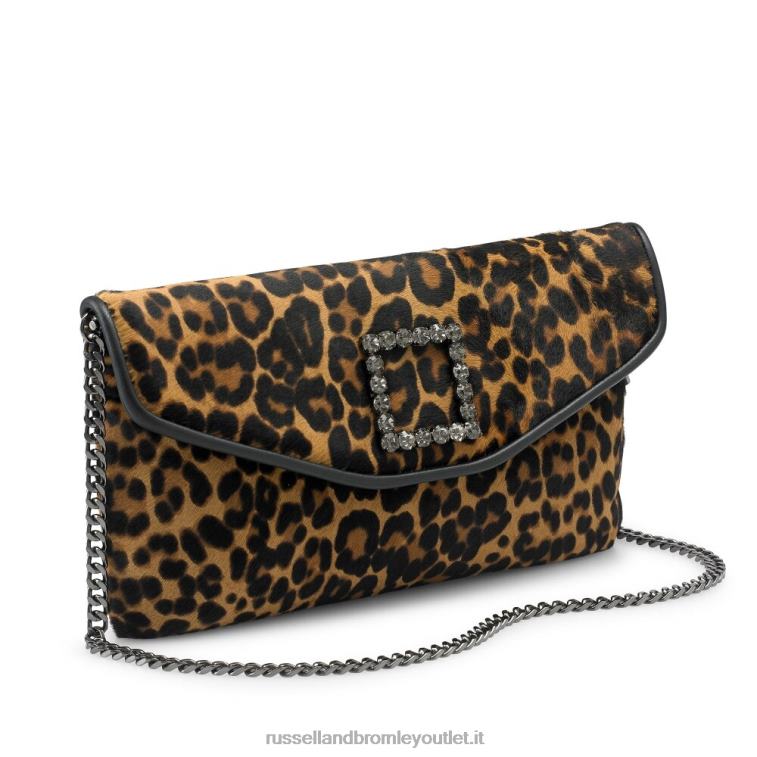 leopardo V0V4J777Russell And Bromley pochette con fibbia impreziosita da pochette gioiello