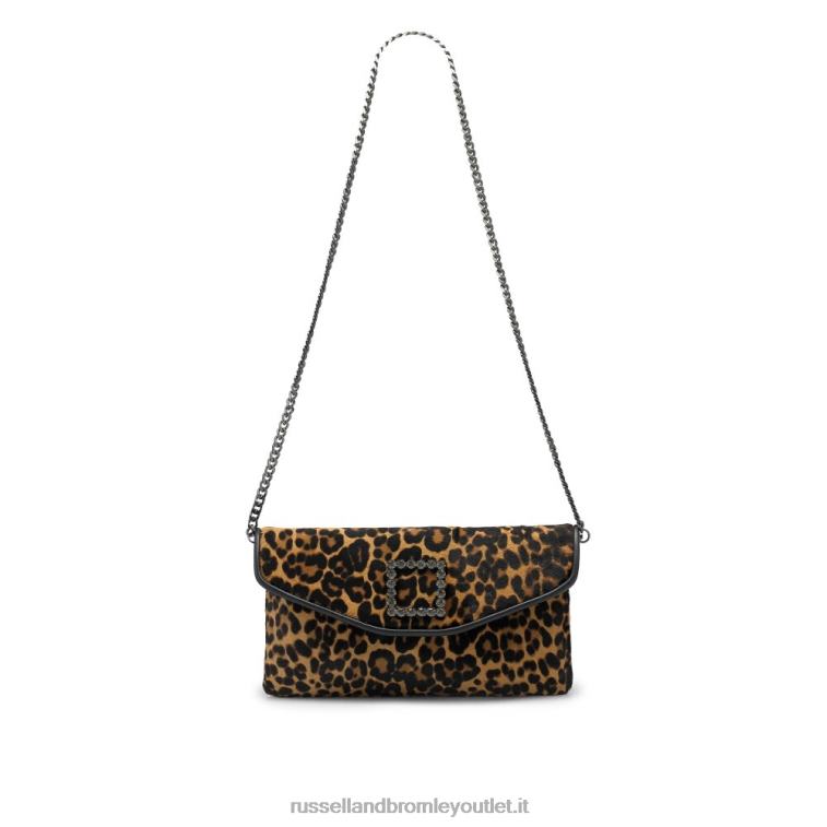 leopardo V0V4J777Russell And Bromley pochette con fibbia impreziosita da pochette gioiello