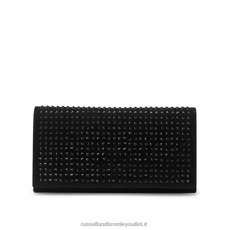 nero V0V4J771Russell And Bromley pochette roxstar con strass
