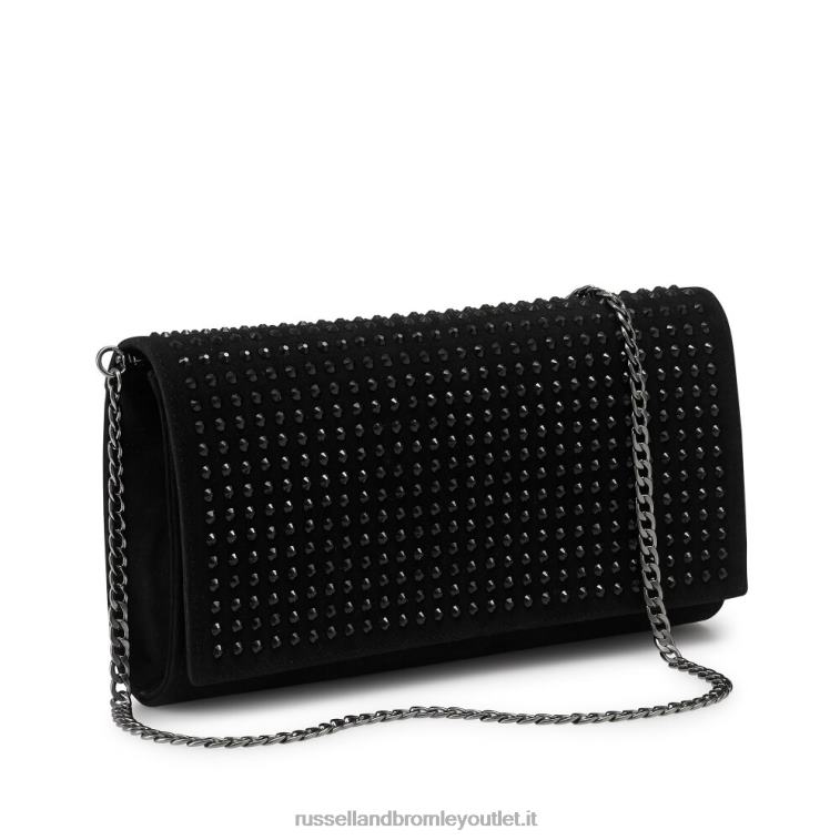 nero V0V4J771Russell And Bromley pochette roxstar con strass
