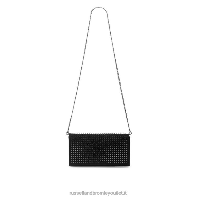 nero V0V4J771Russell And Bromley pochette roxstar con strass