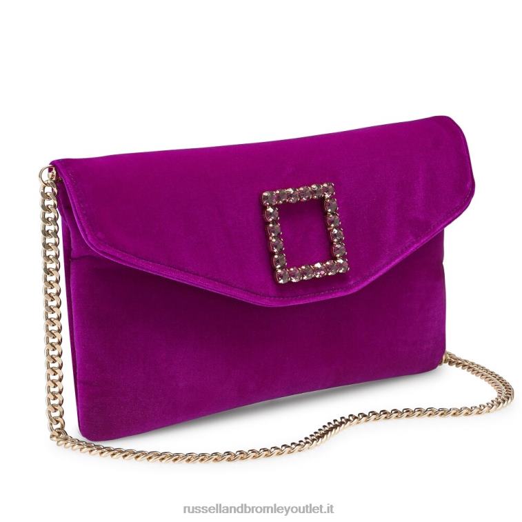 rosa V0V4J691Russell And Bromley pochette con fibbia impreziosita da pochette gioiello