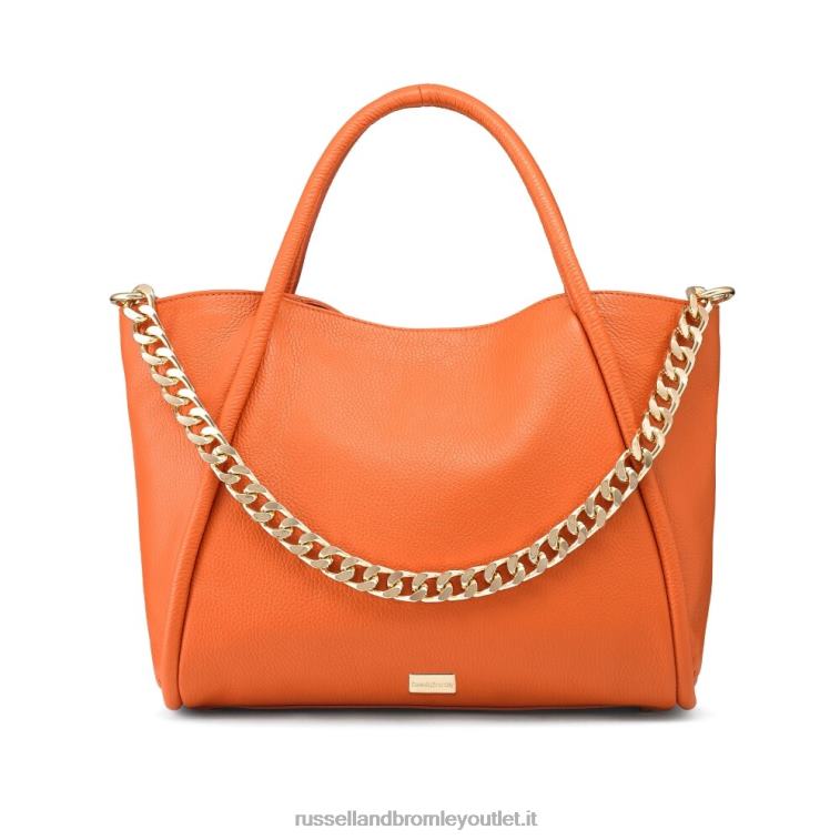 arancia V0V4J685Russell And Bromley borsa a tracolla con catena icon est/ovest