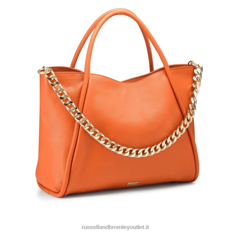 arancia V0V4J685Russell And Bromley borsa a tracolla con catena icon est/ovest