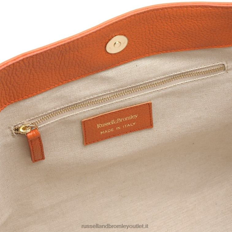 arancia V0V4J685Russell And Bromley borsa a tracolla con catena icon est/ovest