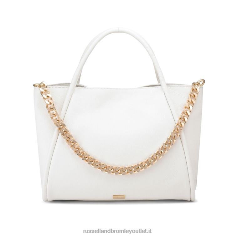 bianco V0V4J679Russell And Bromley borsa a tracolla con catena icon est/ovest
