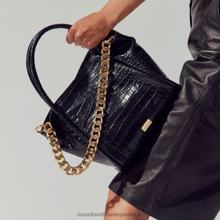nero V0V4J703Russell And Bromley icona mini mini borsa a tracolla con catena