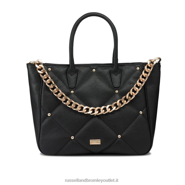 nero V0V4J706Russell And Bromley trapunta tempestata di stelle e borsa con borchie