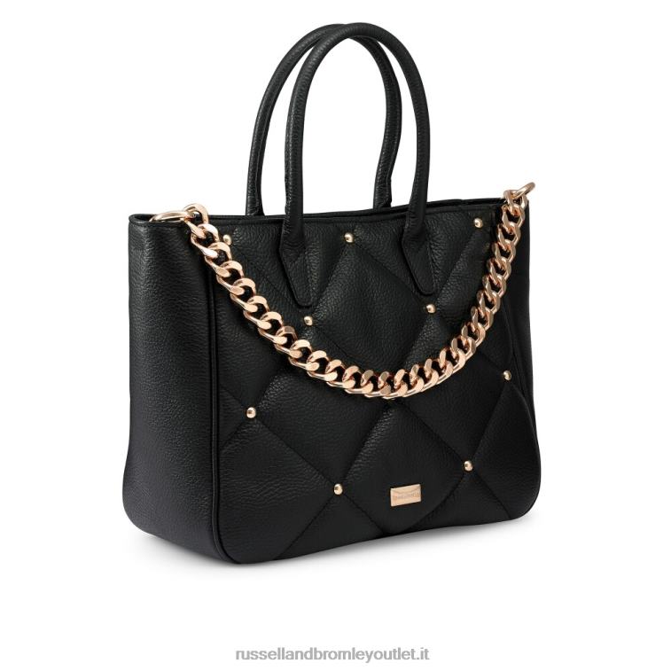 nero V0V4J706Russell And Bromley trapunta tempestata di stelle e borsa con borchie