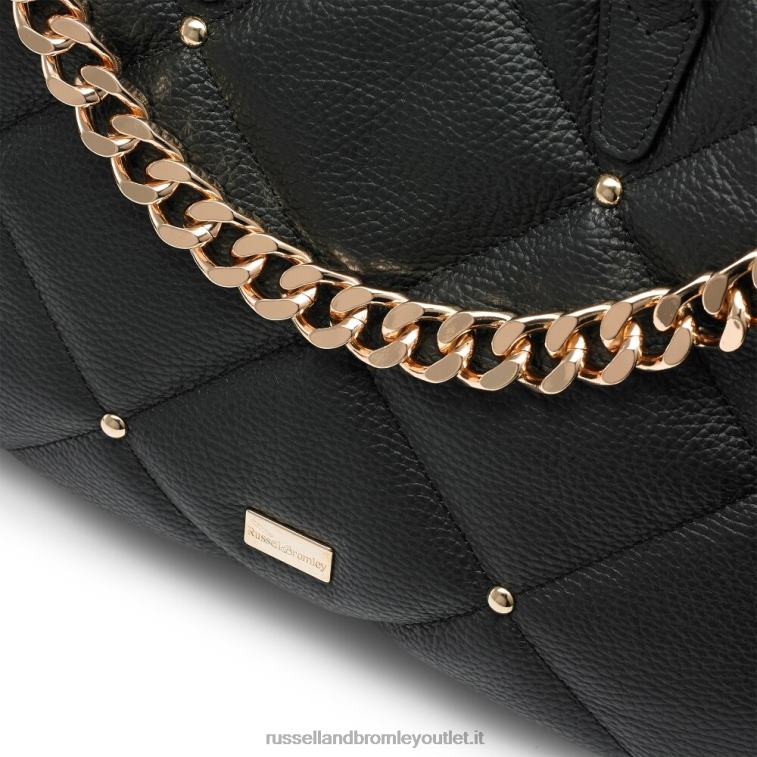 nero V0V4J706Russell And Bromley trapunta tempestata di stelle e borsa con borchie