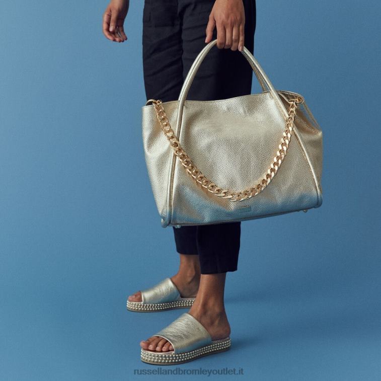 oro V0V4J677Russell And Bromley borsa a tracolla con catena icon est/ovest