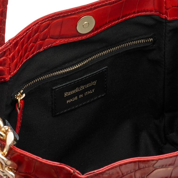 rosso V0V4J702 donne Russell And Bromley icona mini mini borsa a tracolla con catena