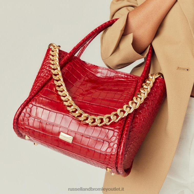 rosso V0V4J702 donne Russell And Bromley icona mini mini borsa a tracolla con catena