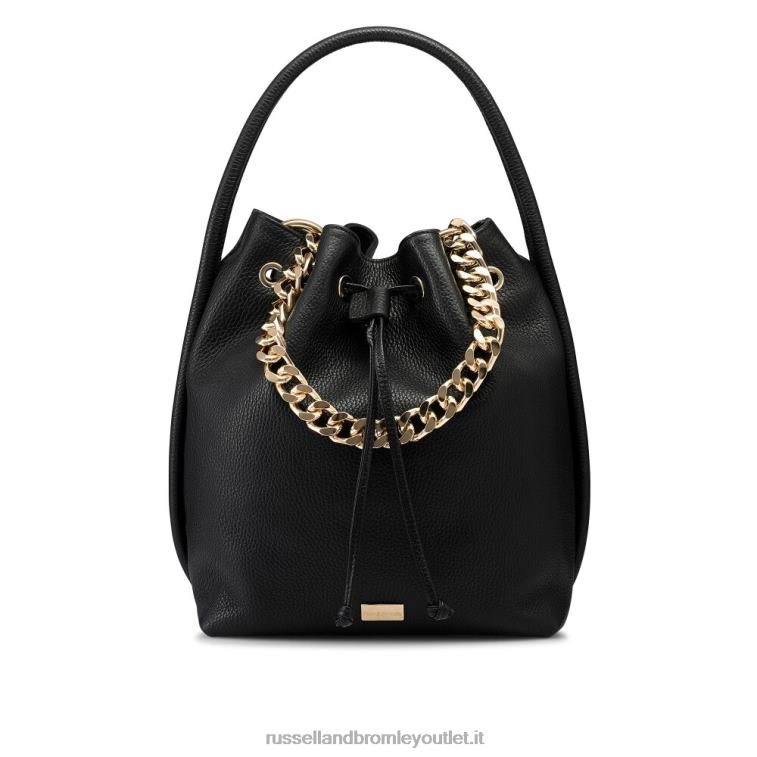 nero V0V4J748Russell And Bromley iconica borsa a secchiello con catena