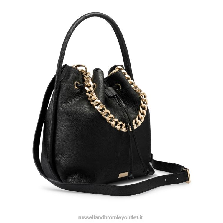 nero V0V4J748Russell And Bromley iconica borsa a secchiello con catena