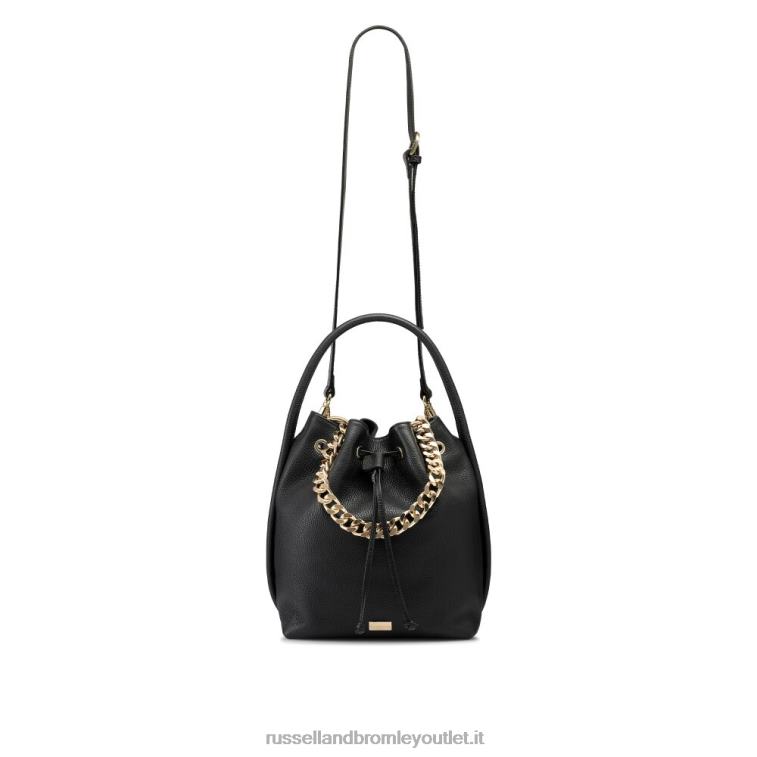 nero V0V4J748Russell And Bromley iconica borsa a secchiello con catena