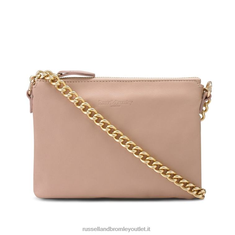 beige V0V4J765Russell And Bromley sulla tasca con zip sulla spalla a catena