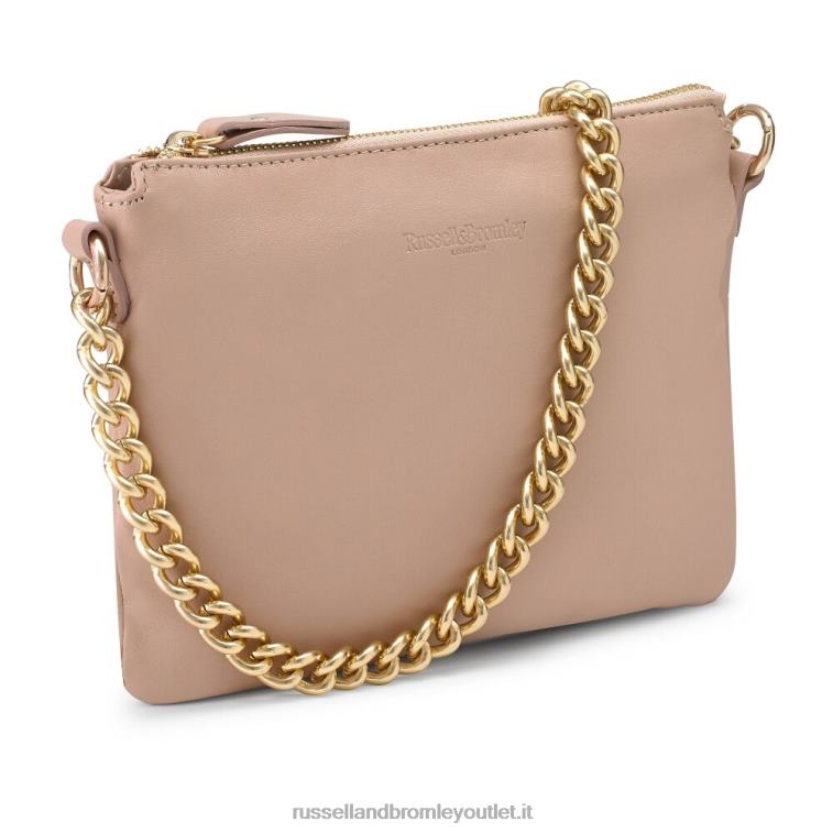 beige V0V4J765Russell And Bromley sulla tasca con zip sulla spalla a catena