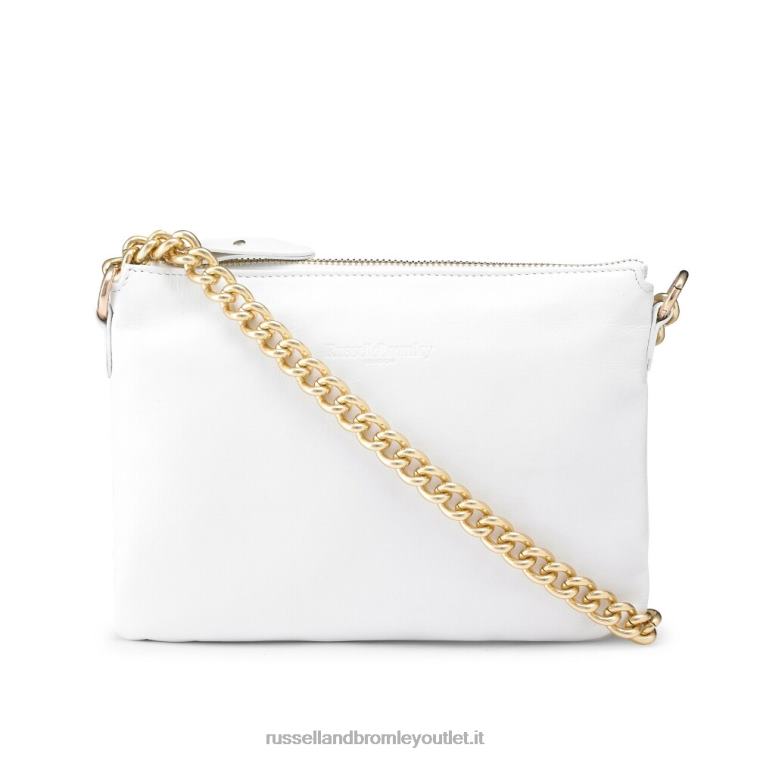 bianco V0V4J762Russell And Bromley sulla tasca con zip sulla spalla a catena