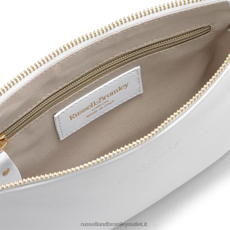 bianco V0V4J762Russell And Bromley sulla tasca con zip sulla spalla a catena