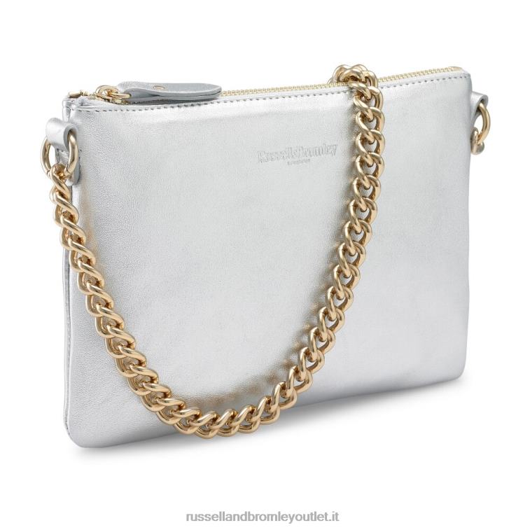 metallico V0V4J766Russell And Bromley sulla tasca con zip sulla spalla a catena