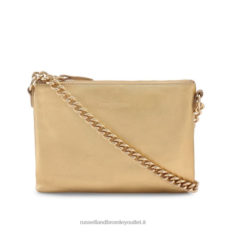 oro V0V4J764Russell And Bromley sulla tasca con zip sulla spalla a catena