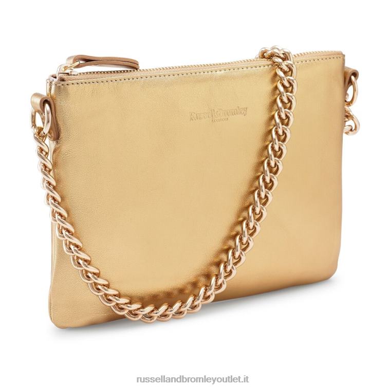 oro V0V4J764Russell And Bromley sulla tasca con zip sulla spalla a catena