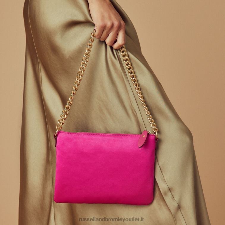 rosa V0V4J763Russell And Bromley sulla tasca con zip sulla spalla a catena