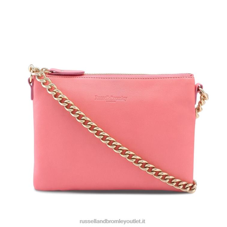 rosa V0V4J769Russell And Bromley sulla tasca con zip sulla spalla a catena