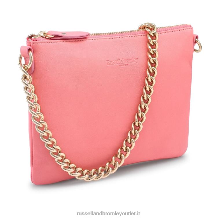 rosa V0V4J769Russell And Bromley sulla tasca con zip sulla spalla a catena