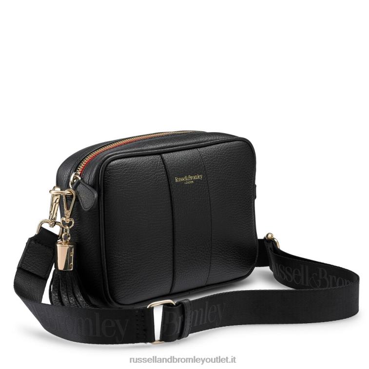 nero V0V4J709Russell And Bromley borsa fotografica con cinturino sportivo pettirosso