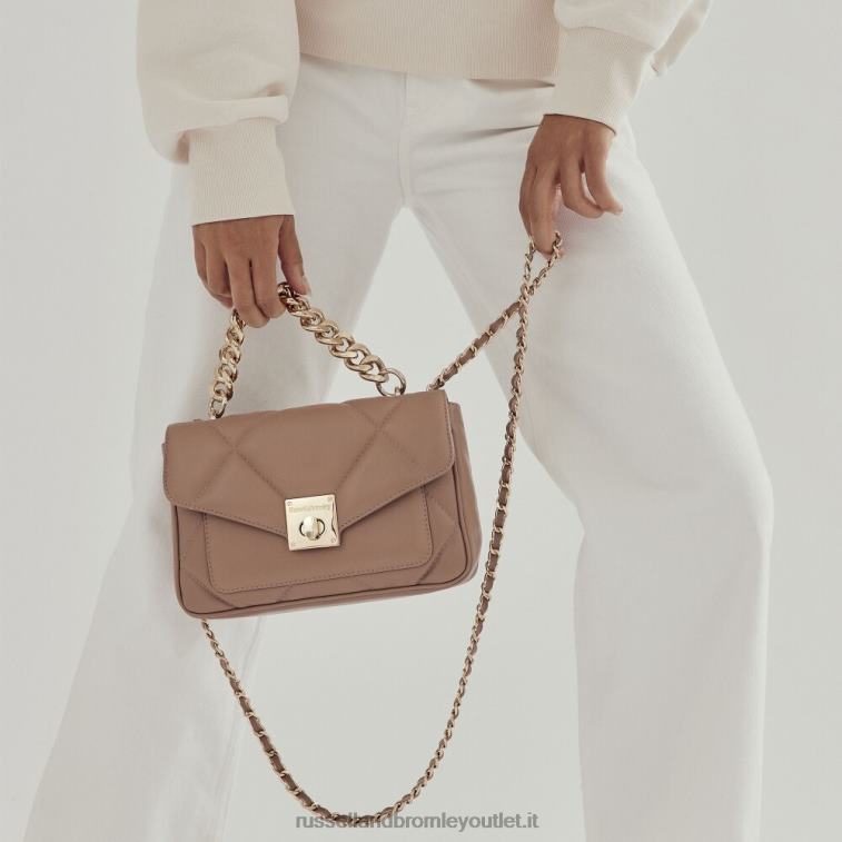 beige V0V4J674Russell And Bromley mini tracolla midi quiltpuff