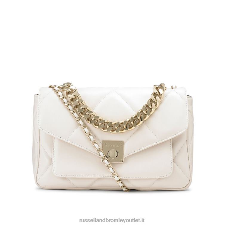 bianco V0V4J715Russell And Bromley tracolla morbida trapuntata quiltpuff
