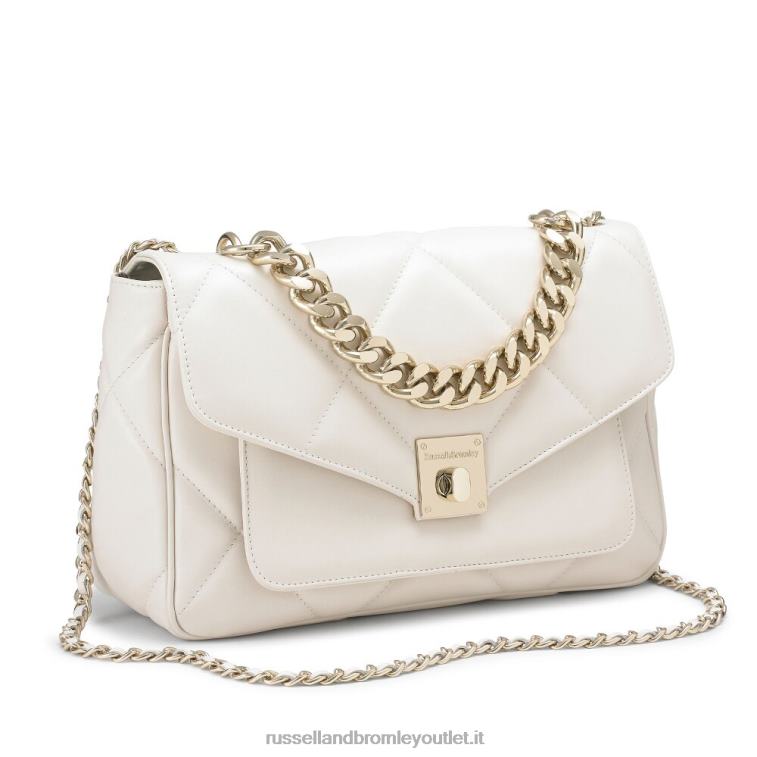bianco V0V4J715Russell And Bromley tracolla morbida trapuntata quiltpuff