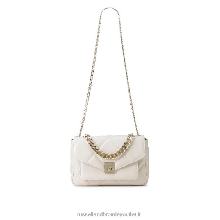 bianco V0V4J715Russell And Bromley tracolla morbida trapuntata quiltpuff