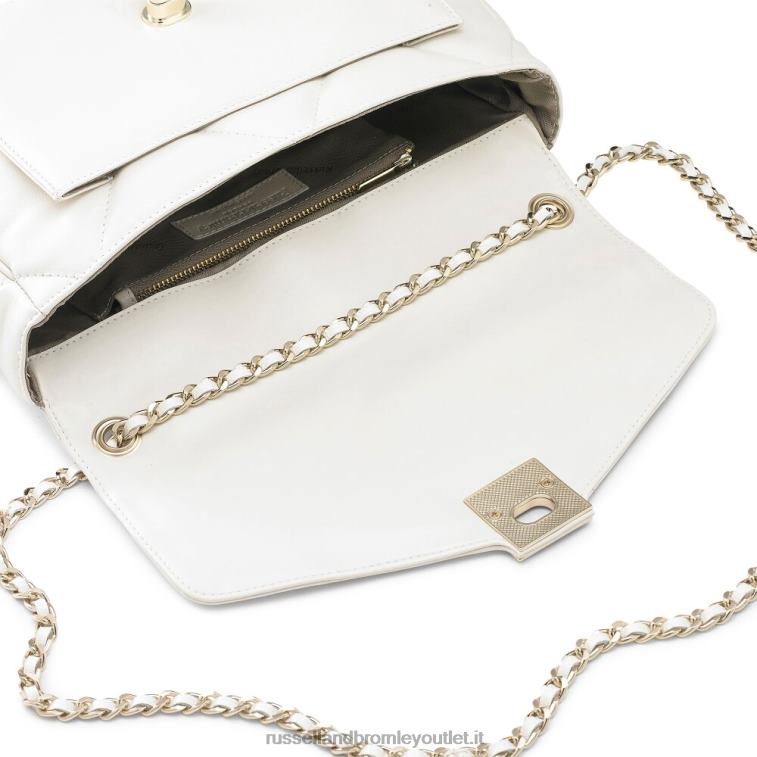 bianco V0V4J715Russell And Bromley tracolla morbida trapuntata quiltpuff