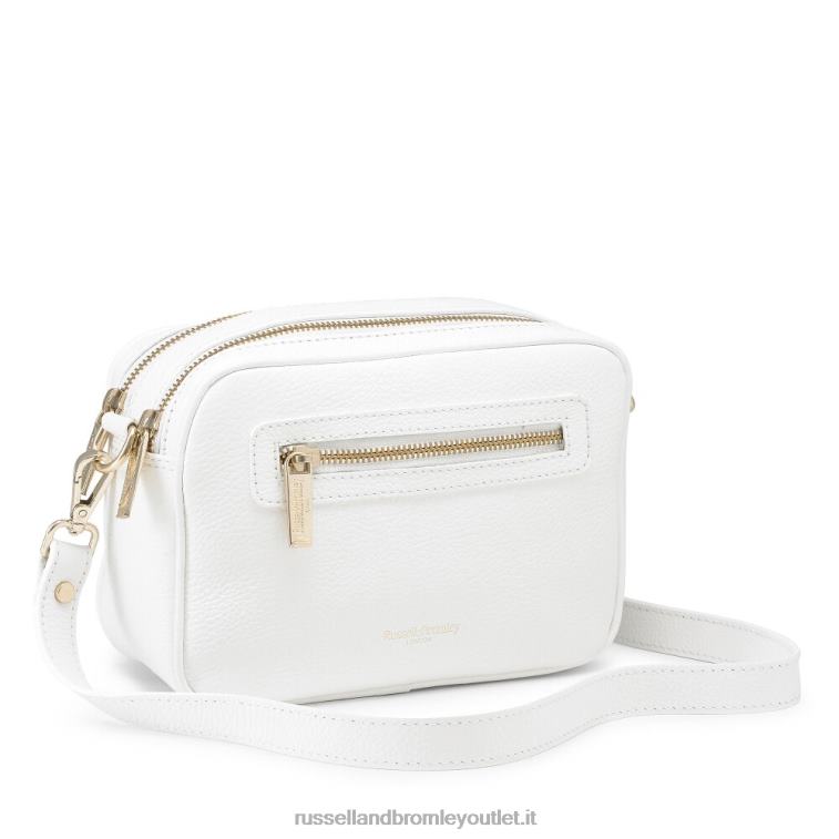 bianco V0V4J719Russell And Bromley tracolla dinamica con tripla zip per fotocamera
