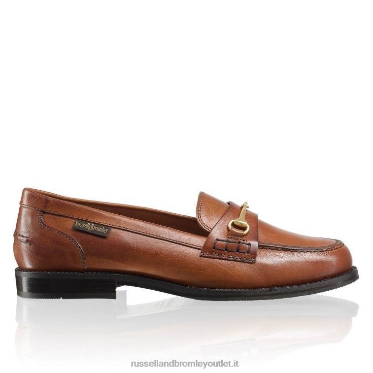 abbronzatura V0V4J193 donne Russell And Bromley mocassino con finiture a filetto brewster