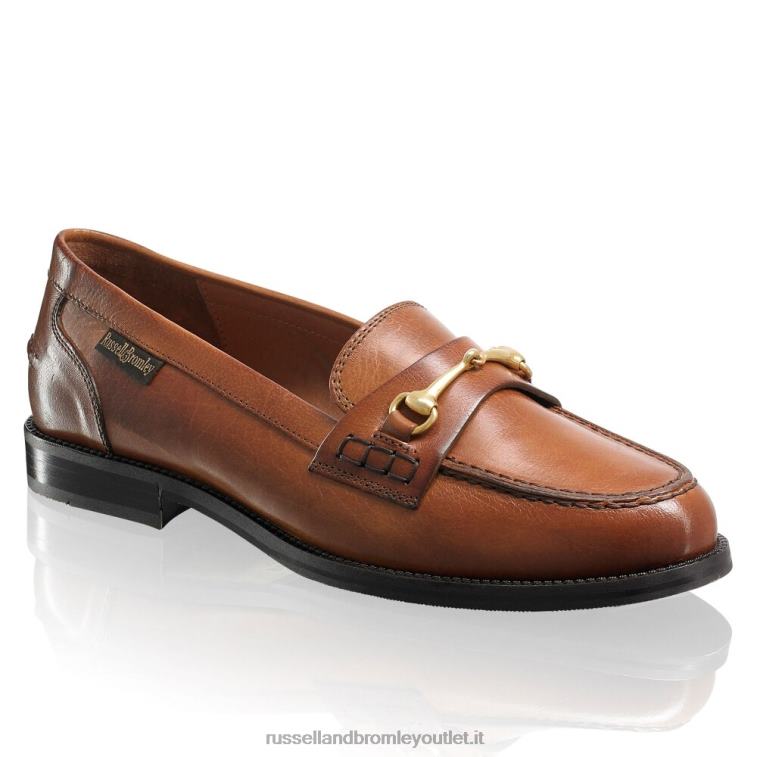 abbronzatura V0V4J193 donne Russell And Bromley mocassino con finiture a filetto brewster