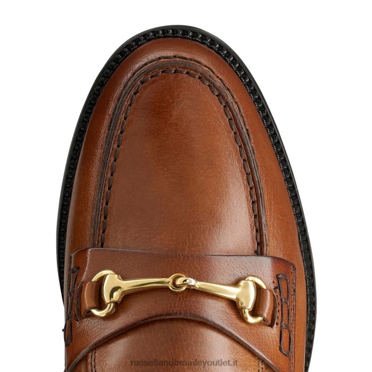 abbronzatura V0V4J193 donne Russell And Bromley mocassino con finiture a filetto brewster