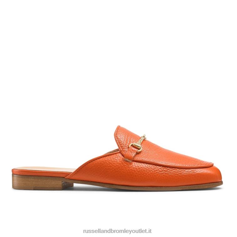 arancia V0V4J237 donne Russell And Bromley loafermule mocassino senza schienale