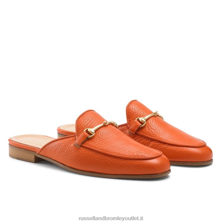 arancia V0V4J237 donne Russell And Bromley loafermule mocassino senza schienale