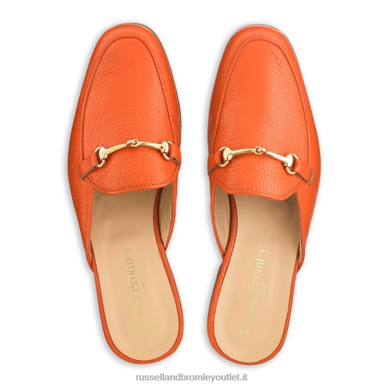 arancia V0V4J237 donne Russell And Bromley loafermule mocassino senza schienale