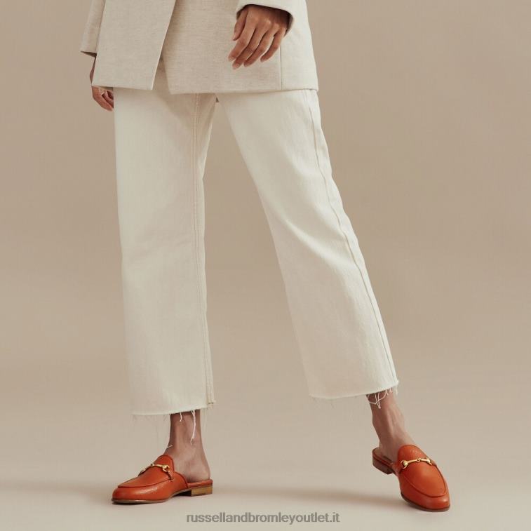 arancia V0V4J237 donne Russell And Bromley loafermule mocassino senza schienale