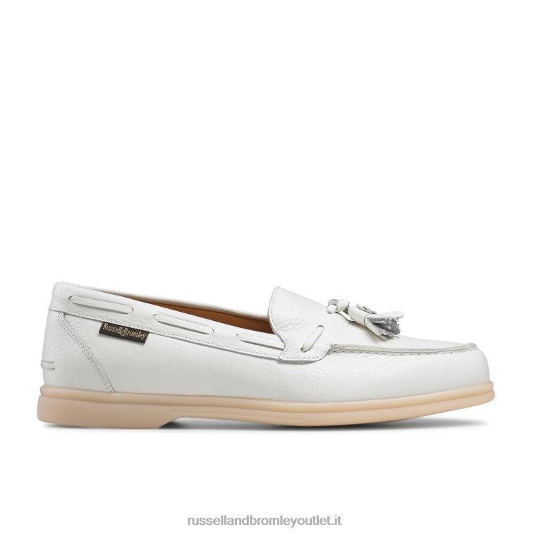 bianco V0V4J218 donne Russell And Bromley scarpa per il tempo libero con nappe di banchi di sabbia