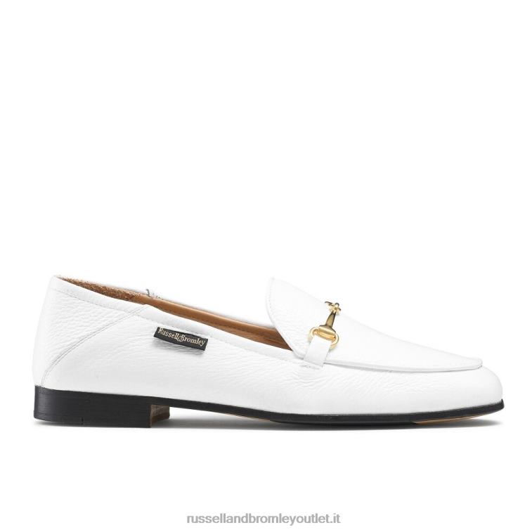 bianco V0V4J229 donne Russell And Bromley mocassino filetto mocassino