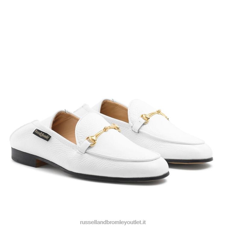 bianco V0V4J229 donne Russell And Bromley mocassino filetto mocassino