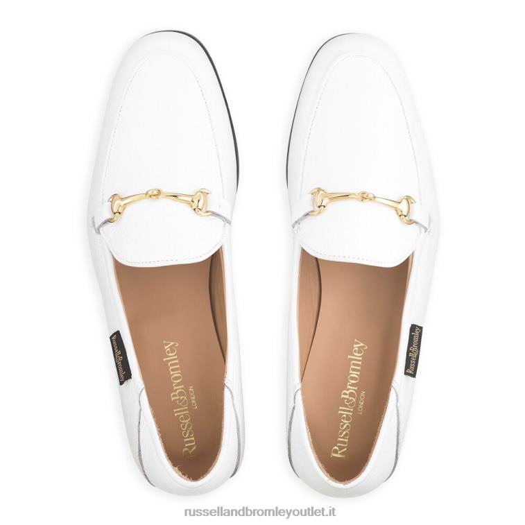 bianco V0V4J229 donne Russell And Bromley mocassino filetto mocassino