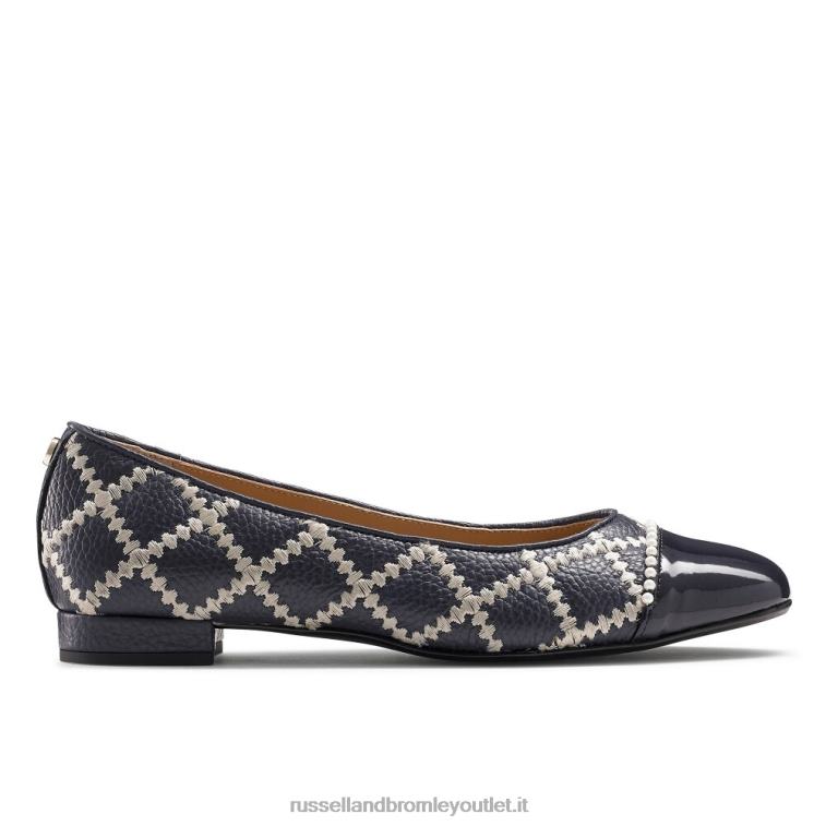 blu V0V4J241 donne Russell And Bromley ballerine boulevard perle